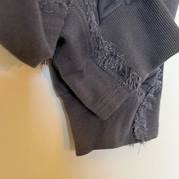 Free People Movement Where The Wind Blows Grey Fringe Jogger Sweatpants Size XS - Picture 12 of 13